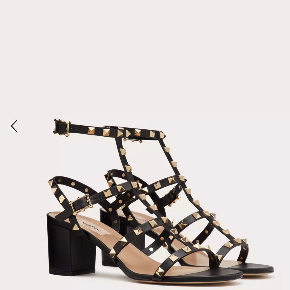 Valentino Garavani Rockstud calfskin leather sandal